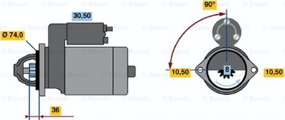 BOSCH 0 986 015 781 - Стартер autosila-amz.com