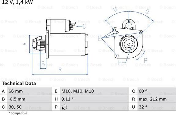 BOSCH 0 986 016 570 - Стартер autosila-amz.com