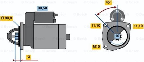 BOSCH 0 986 016 611 - Стартер autosila-amz.com