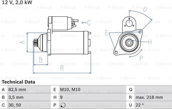 BOSCH 0 986 016 021 - Стартер autosila-amz.com