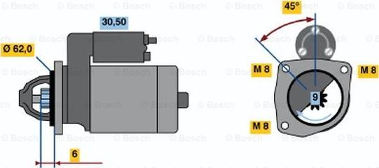 BOSCH 0 986 016 130 - Стартер autosila-amz.com