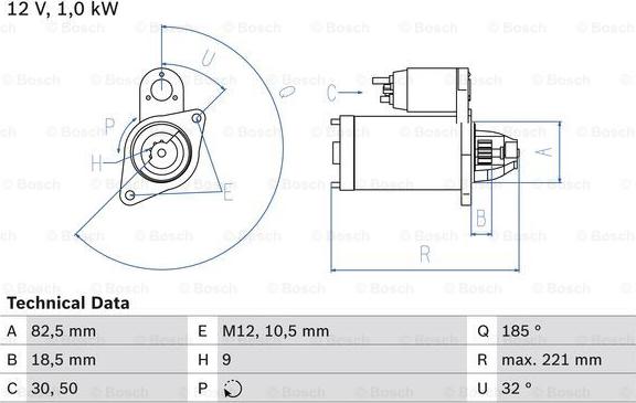 BOSCH 0 986 016 880 - Стартер autosila-amz.com