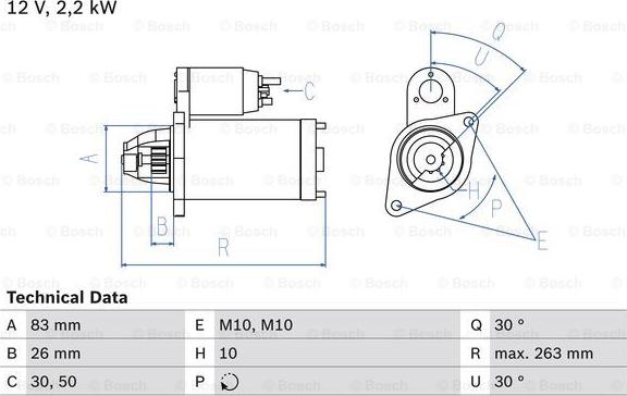 BOSCH 0 986 016 390 - Стартер autosila-amz.com