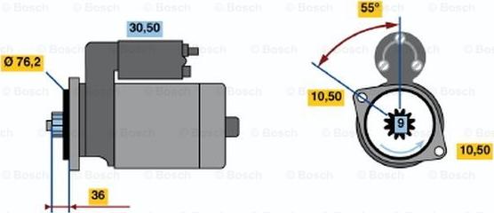 BOSCH 0 986 016 370 - Стартер autosila-amz.com