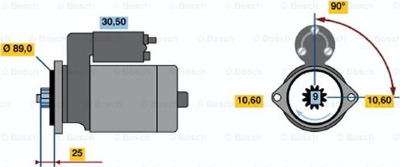 BOSCH 0 986 016 261 - Стартер autosila-amz.com