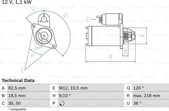 BOSCH 0 986 016 280 - Стартер autosila-amz.com