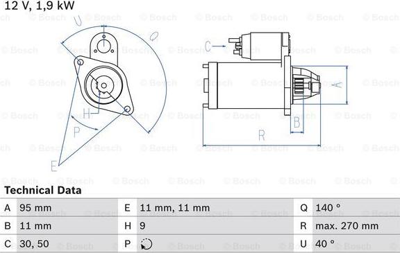 BOSCH 0 986 016 740 - Стартер autosila-amz.com