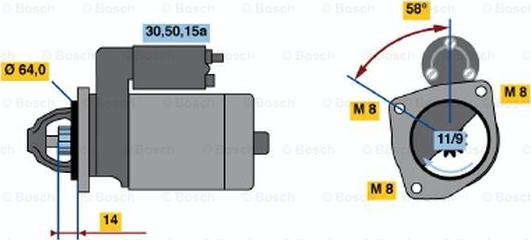 BOSCH 0 986 010 450 - Стартер autosila-amz.com