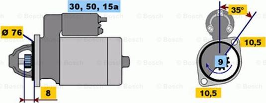 BOSCH 0 986 010 640 - Стартер autosila-amz.com