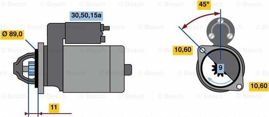 BOSCH 0 986 010 670 - Стартер autosila-amz.com