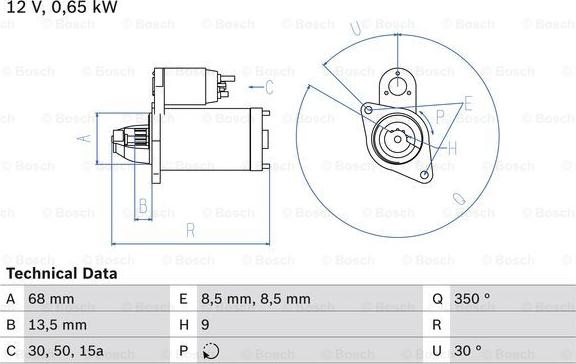 BOSCH 0 986 010 040 - Стартер autosila-amz.com