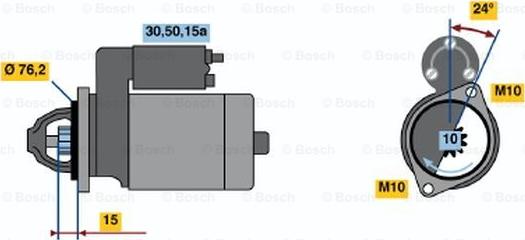 BOSCH 0 986 010 020 - Стартер autosila-amz.com