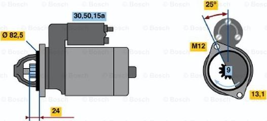 BOSCH 0 986 010 780 - Стартер autosila-amz.com