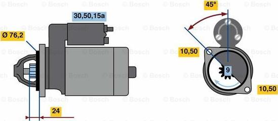 BOSCH 0 986 010 720 - Стартер autosila-amz.com