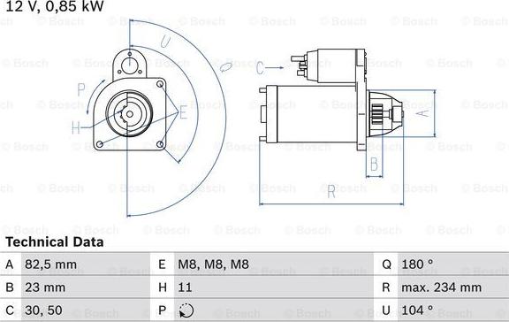 BOSCH 0 986 011 910 - Автозапчасть autosila-amz.com