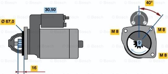 BOSCH 0 986 011 921 - Стартер autosila-amz.com