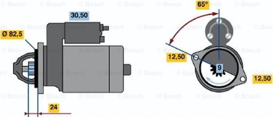 BOSCH 0 986 011 000 - Стартер autosila-amz.com