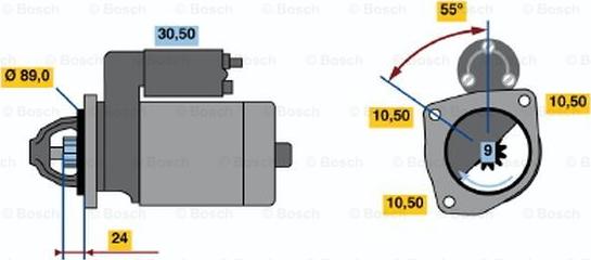 BOSCH 0 986 011 790 - Стартер autosila-amz.com