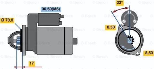 BOSCH 0 986 018 571 - Стартер autosila-amz.com