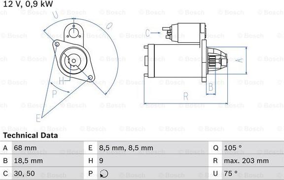 BOSCH 0 986 018 010 - rdzen Bosch Стартер OPEL CORSA autosila-amz.com