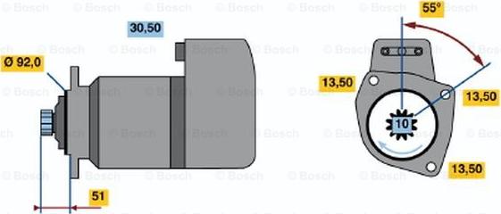 BOSCH 0 986 018 100 - Стартер autosila-amz.com