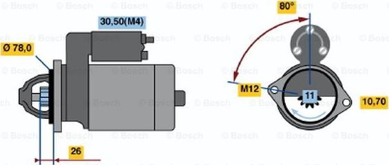 BOSCH 0 986 018 331 - Стартер autosila-amz.com