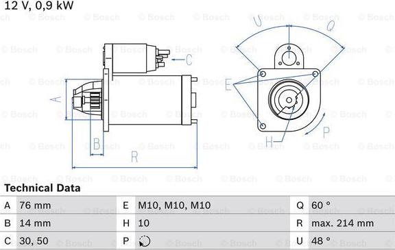 BOSCH 0 986 018 230 - Стартер autosila-amz.com