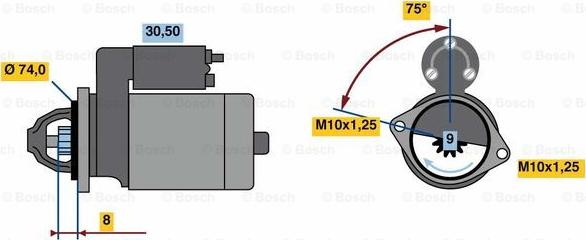 BOSCH 0 986 018 741 - Стартер autosila-amz.com