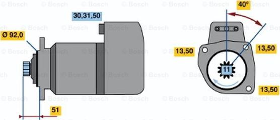 BOSCH 0 986 013 420 - Стартер autosila-amz.com