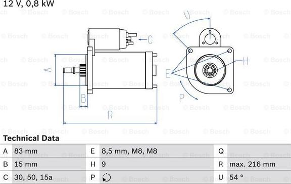 BOSCH 0 986 013 590 - Стартер autosila-amz.com