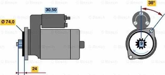 BOSCH 0 986 013 571 - Стартер autosila-amz.com