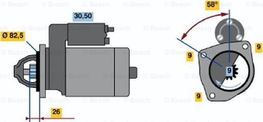 BOSCH 0 986 013 640 - Стартер autosila-amz.com