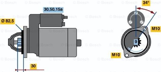 BOSCH 0 986 013 000 - Стартер autosila-amz.com