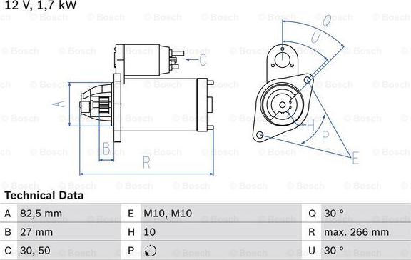 BOSCH 0 986 013 150 - Стартер autosila-amz.com