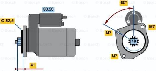 BOSCH 0 986 013 831 - Стартер autosila-amz.com