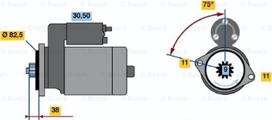 BOSCH 0 986 012 901 - Стартер autosila-amz.com