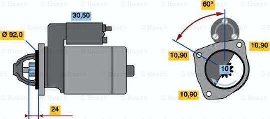 BOSCH 0 986 012 470 - Стартер autosila-amz.com