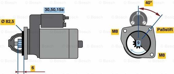 BOSCH 0 986 012 570 - Стартер autosila-amz.com