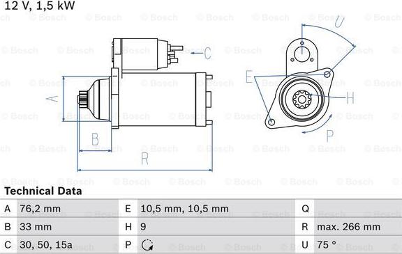 BOSCH 0 986 012 660 - Стартер autosila-amz.com