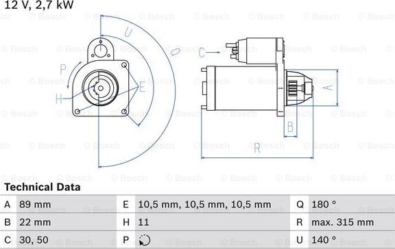 BOSCH 0 986 012 680 - Стартер autosila-amz.com