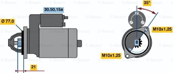 BOSCH 0 986 012 171 - Стартер autosila-amz.com