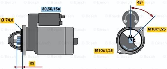 BOSCH 0 986 012 861 - Стартер autosila-amz.com