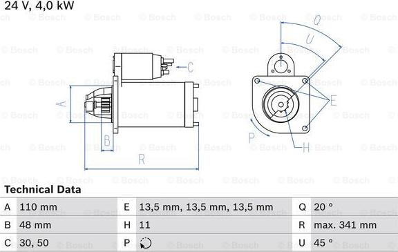 BOSCH 0 986 017 980 - Стартер autosila-amz.com