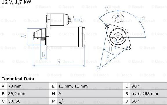 BOSCH 0 986 017 440 - Стартер autosila-amz.com