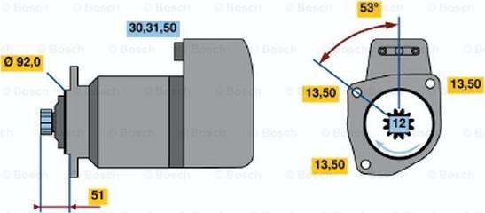 BOSCH 0 986 017 050 - Стартер autosila-amz.com