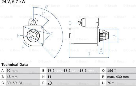 BOSCH 0 986 017 810 - Стартер autosila-amz.com