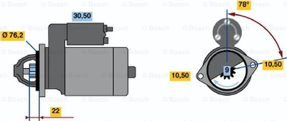 BOSCH 0 986 017 330 - Стартер autosila-amz.com