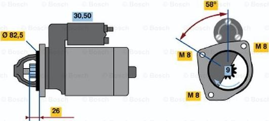 BOSCH 0 986 017 230 - Стартер autosila-amz.com