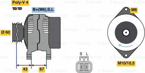 BOSCH 0 986 080 940 - Генератор autosila-amz.com