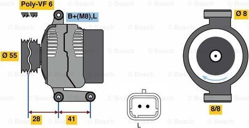 BOSCH 0 986 080 930 - Генератор autosila-amz.com